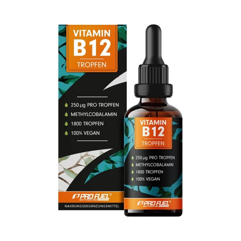 1800 Tropfen Vitamin B12 Tropfen 500 µg bioaktiv vegan ProFuel