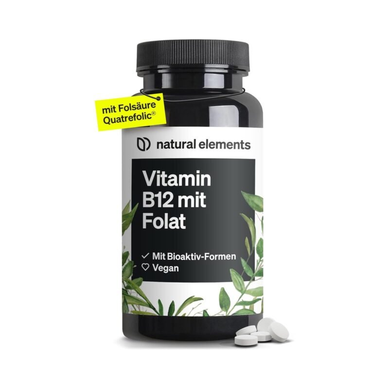 180 Tabletten Vitamin B12 Tabletten 500 µg hochdosiert vegan natural elements