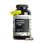 360 Kapseln Vitamin C Kapseln 1000 mg + 15 mg Zink vegan natural elements