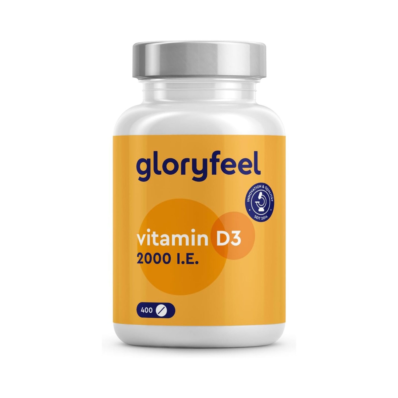 Vitamin D3 2000 I.E. - 400 Tabletten 400 Tabletten Vitamin D3 Tabletten 2000 I.E. hochdosiert GloryFeel
