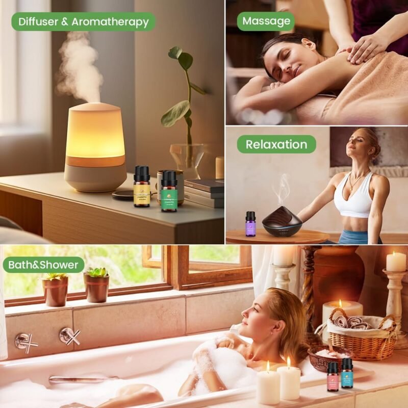Ätherische Öle Set 18 x 10 ml | Duftöl-Mischung für Diffuser & Aromatherapie | HappyGoo