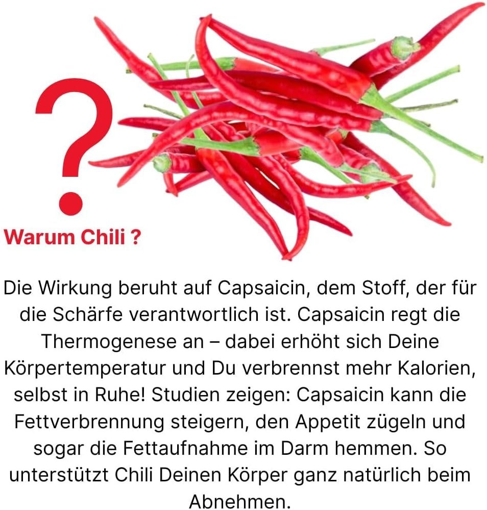 360 Stk. Capsaicin Fettverbrenner Kapseln – Diät & Stoffwechsel | VitalLeben