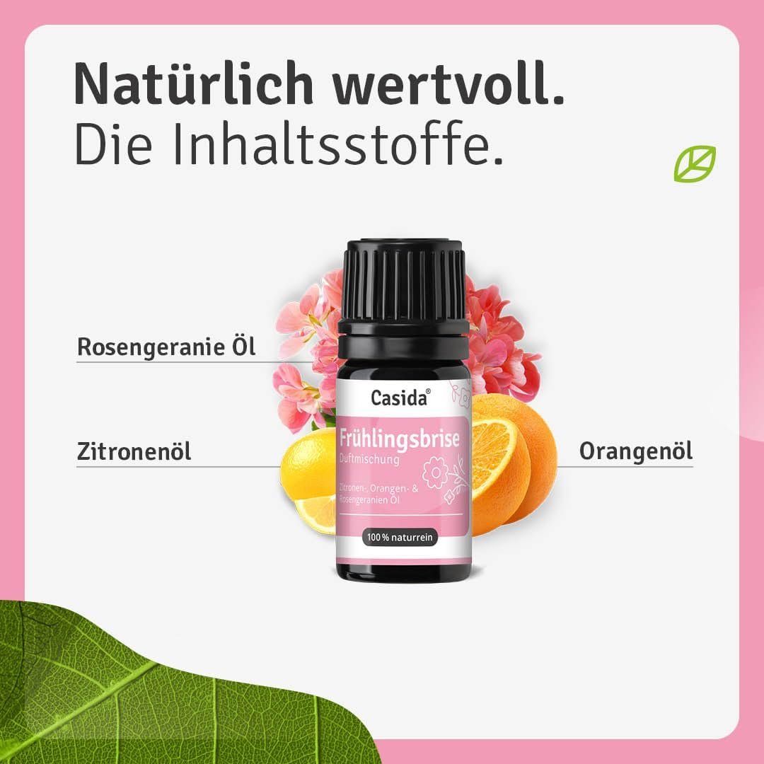 5 ml Frühlingsbrise Duftmischung | Ätherische Öle für Frische & Leichtigkeit | Casida