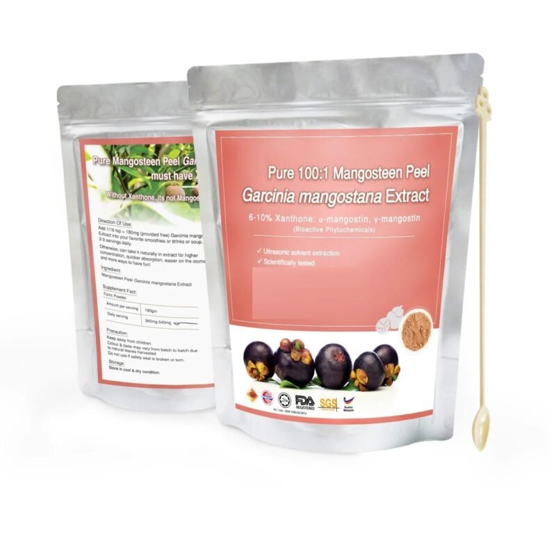 100 g Mangostan Pulver – 100 % naturrein, ohne Zusätze, vielseitig verwendbar | ALIBOOSTER