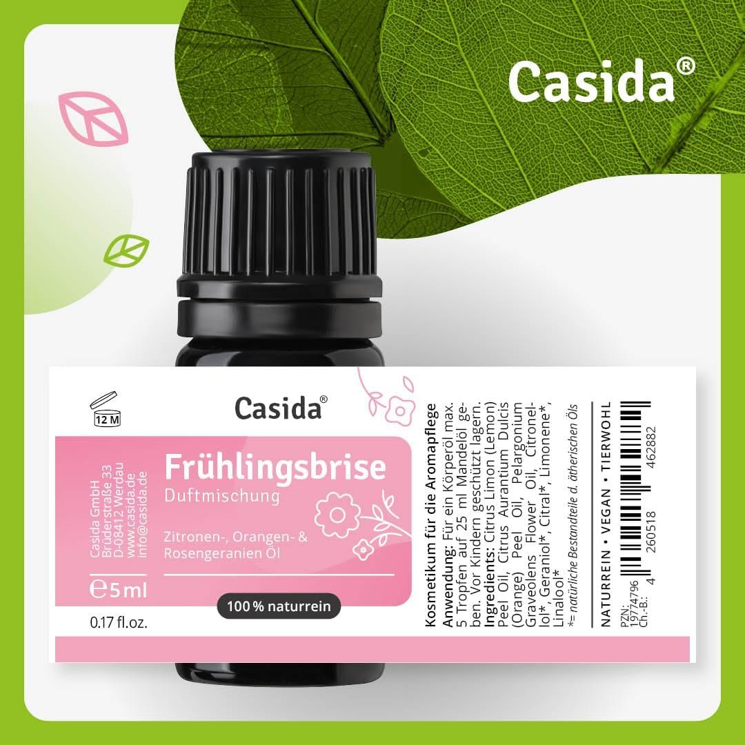 5 ml Frühlingsbrise Duftmischung | Ätherische Öle für Frische & Leichtigkeit | Casida