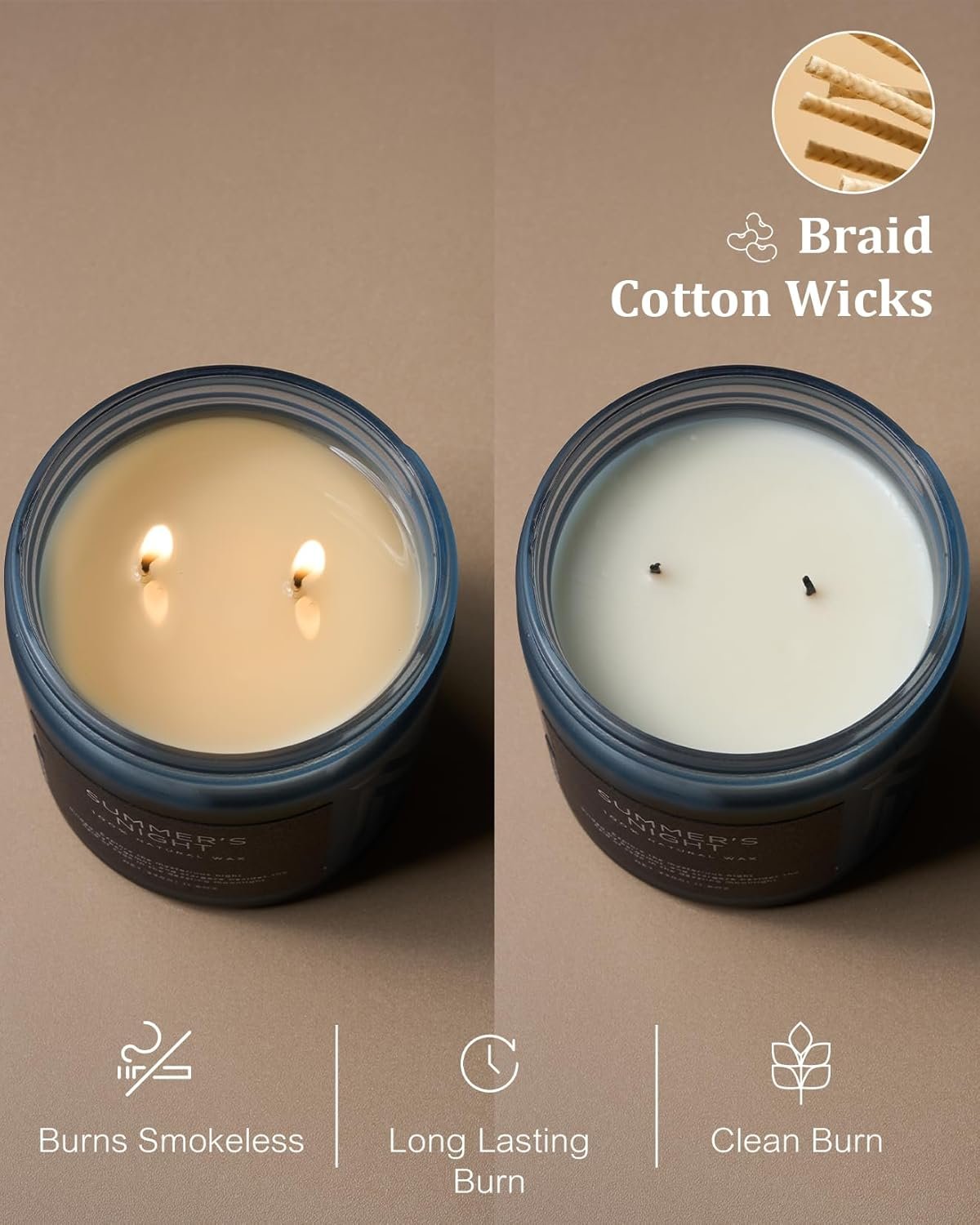 712KoKNAHnL._AC_SL1500_ 330g Sommernacht Duftkerze im Glas | Natürliche Sojakerze mit Patchouli-Duft & 2 Dochten | M&SENSE