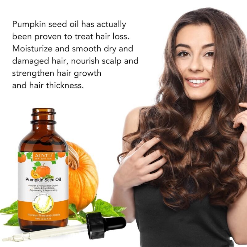 60ml Bio Kürbiskernöl für Haare – Kaltgepresst & pflegend | Aliver