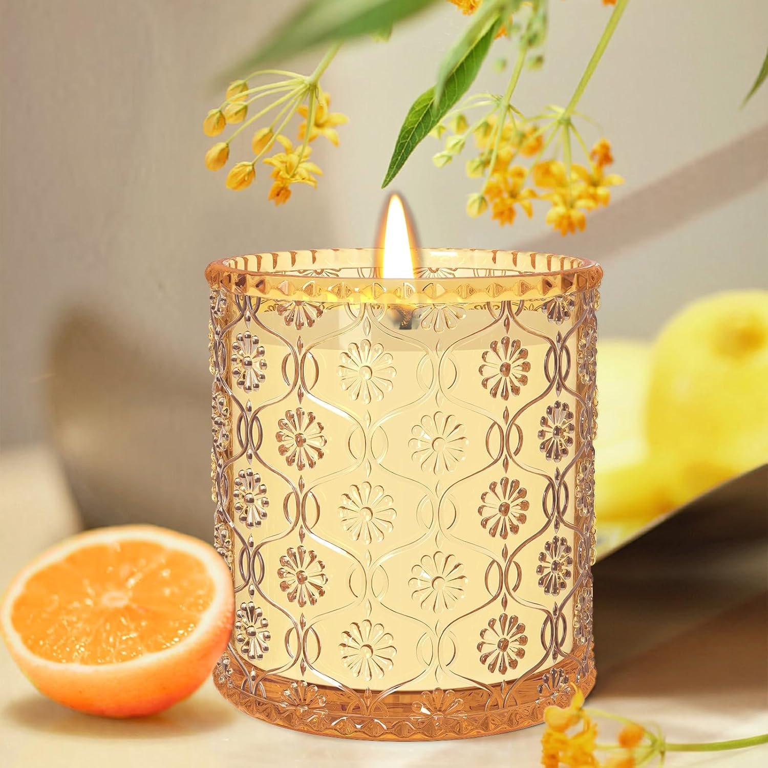 717jACPYCGL._AC_SL1500_ 200g Duftkerze Orange – Natürliches Sojawachs mit 50h Brenndauer | TTRWIN