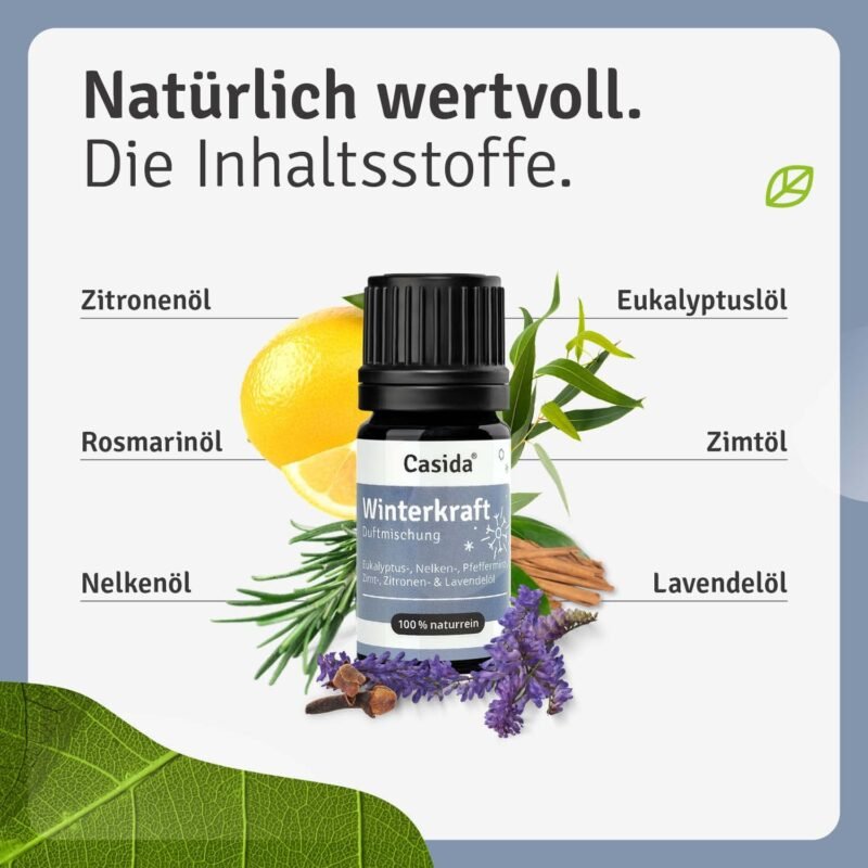 5 ml Winterkraft Duftmischung ätherische Öle | Stärkende Mischung für die kalte Jahreszeit | Casida