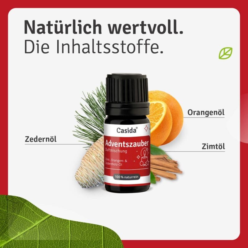 5 ml Casida Adventszauber Duftmischung | Warmer Weihnachtsduft mit ätherischen Ölen