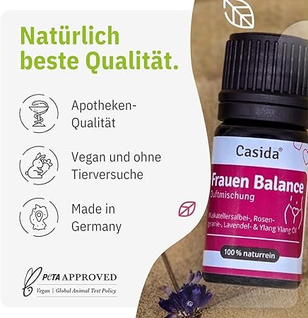 5 ml Frauen Balance Duftmischung | Ätherische Öle für innere Harmonie | Casida