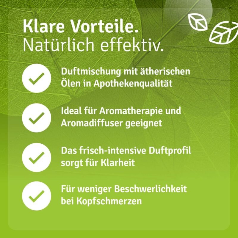 5 ml Casida Befreiter Kopf Duftmischung | Ätherisches Öl mit Pfefferminz & Eukalyptus
