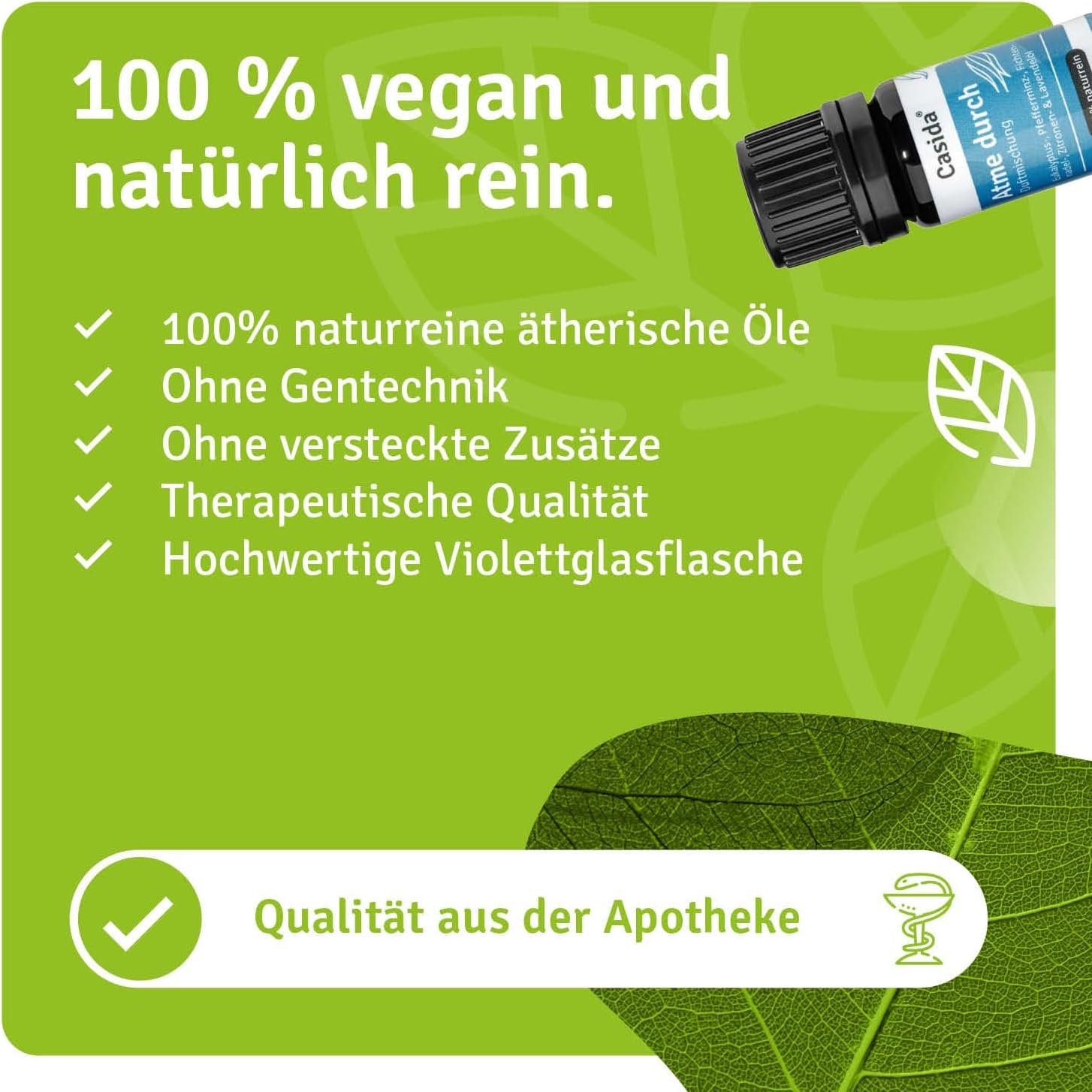 5 ml Atme durch Duftmischung | Ätherische Öle für freie Atemwege | Casida