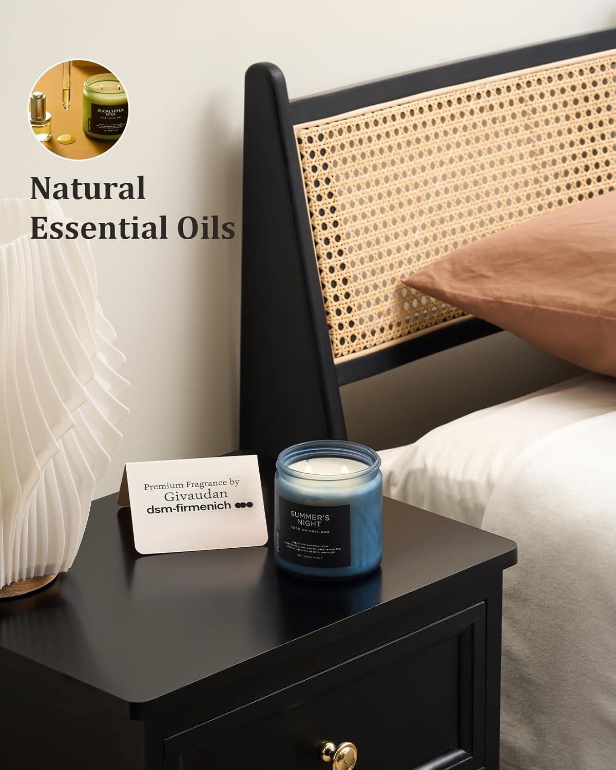 71C6e8MdavL._AC_SL1500_ 330g Sommernacht Duftkerze im Glas | Natürliche Sojakerze mit Patchouli-Duft & 2 Dochten | M&SENSE