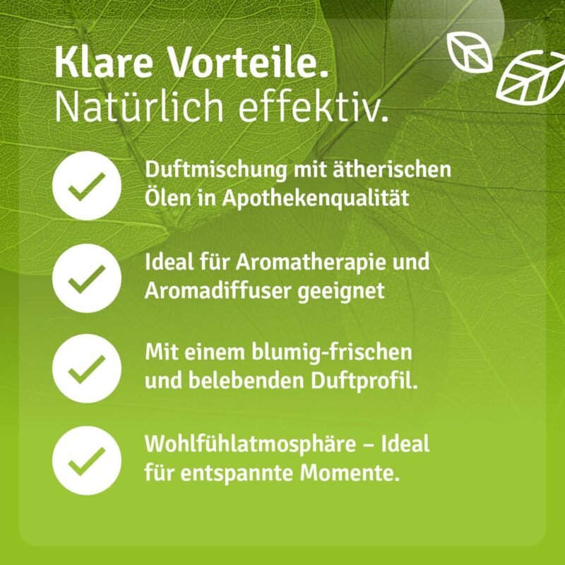 5 ml Glücksbringer Duftmischung | Ätherische Öle für Energie & Frische | Casida
