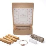 12-teiliges Set Räucherset Hausreinigung – Weißer Salbei, Palo Santo & Selenit Armband | BESOULS