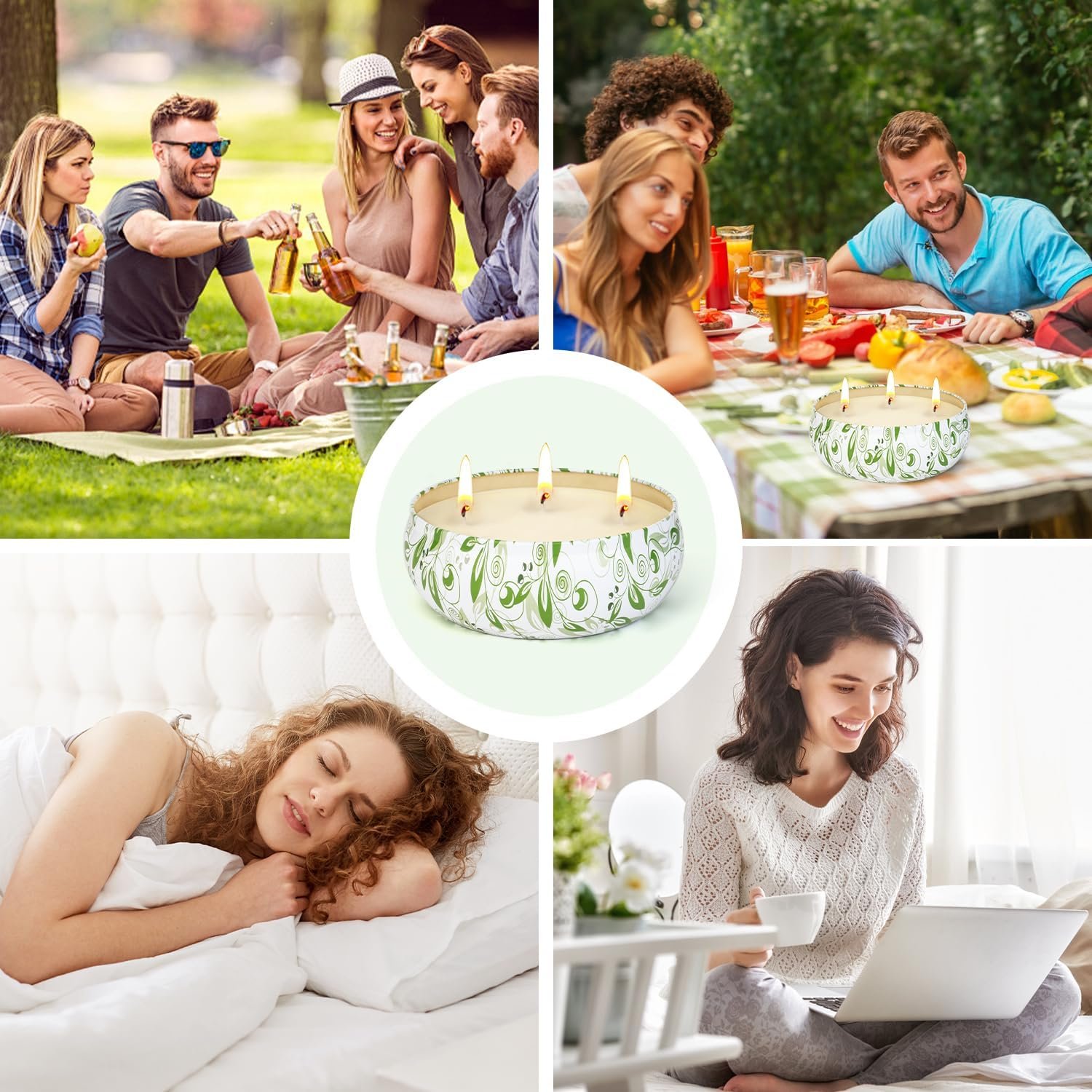 71KRp7qIbJL._AC_SL1500_ 3x400ml Citronella Kerze Outdoor | 300h Duftkerzen mit 3 Dochten für Garten & Terrasse | Ldumoduw