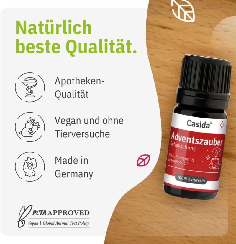 5 ml Casida Adventszauber Duftmischung | Warmer Weihnachtsduft mit ätherischen Ölen