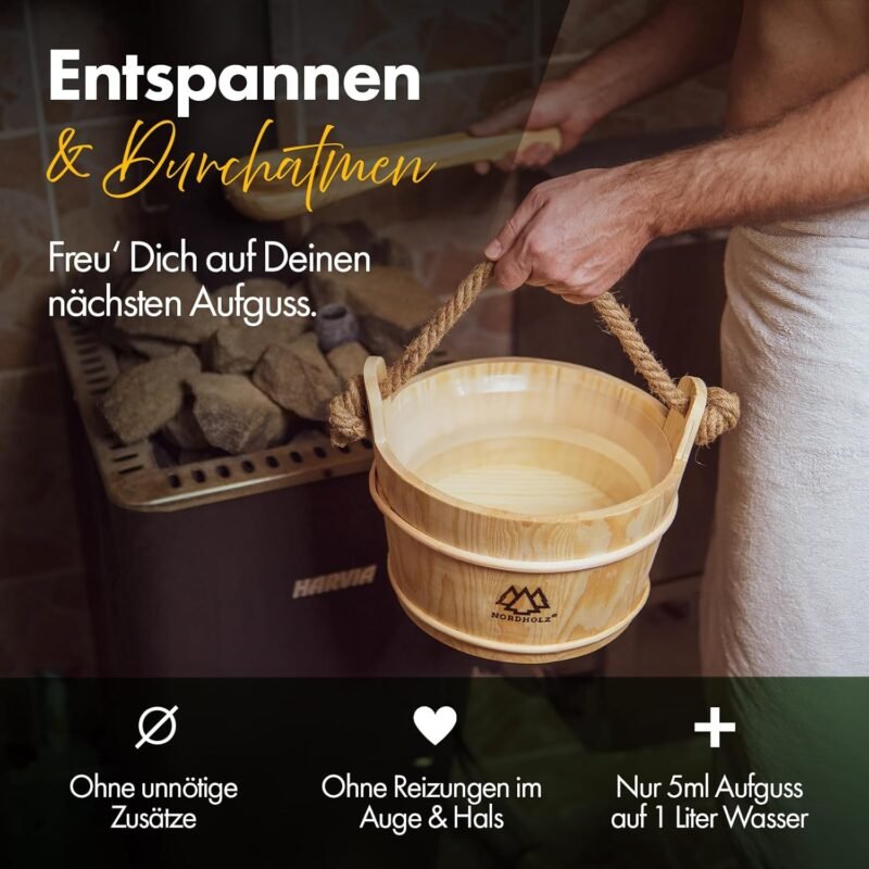 Saunaaufguss Discovery Box 24x15ml | 24 naturreine ätherische Öle für dein Saunaerlebnis | NORDHOLZ