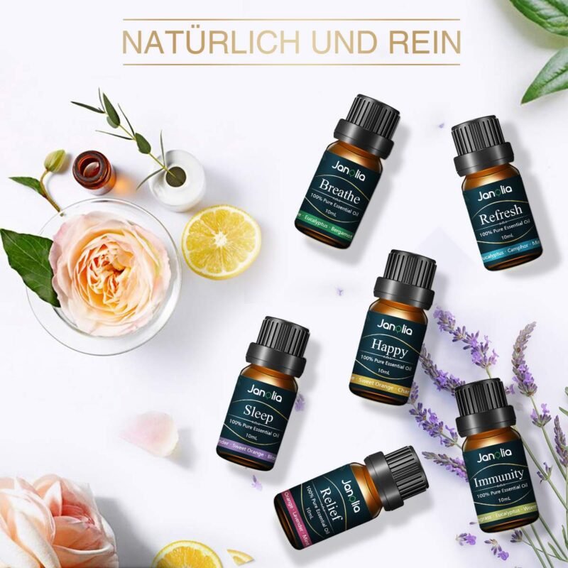 10 ml pro Stück-Ätherisches Öle Set | Upgrade-Paket für Entspannung & Schlaf | Janolia