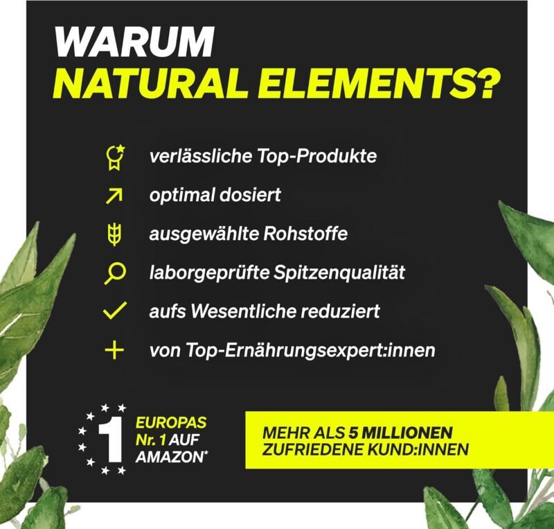 360 BCAA Kapseln 2:1:1 hochdosiert – Essenzielle Aminosäuren für Muskeln | Natural Elements