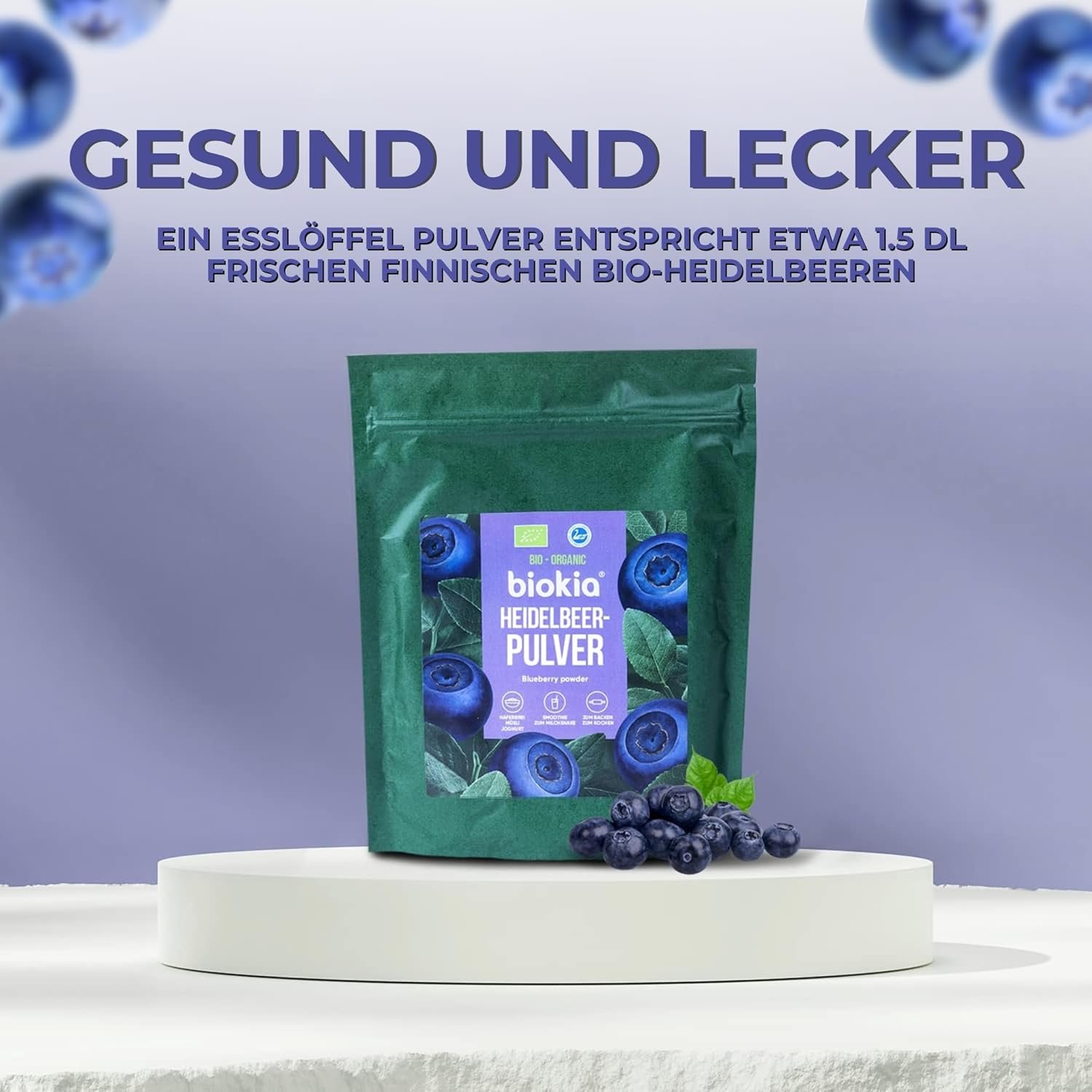 71O3yQwZ3HL._SL1500_ 150g Heidelbeerpulver Bio – aus finnischen Wildbeeren & ohne Zusätze | Biokia