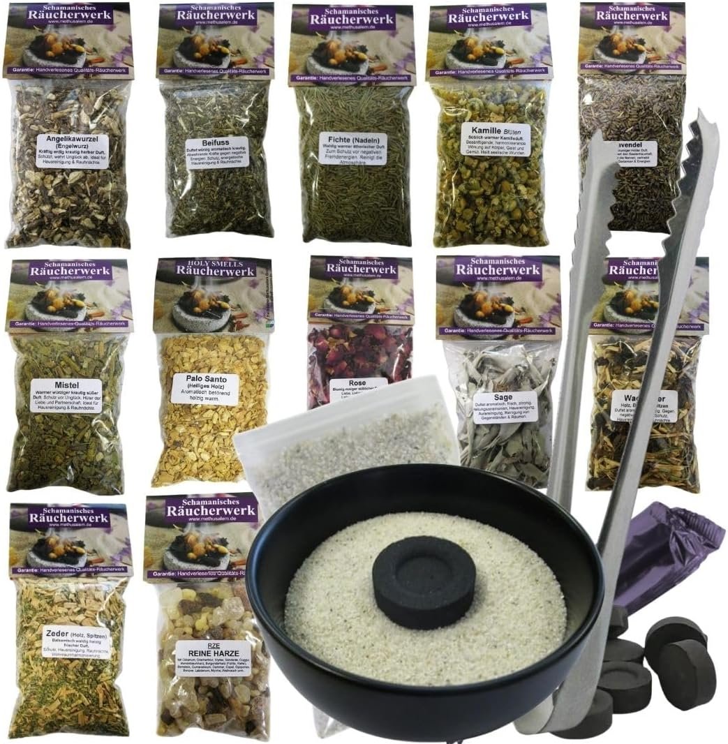 20-tlg. Räucherset Hausreinigung – mit Schale, Kohle & Anleitung | MyTobaQ
