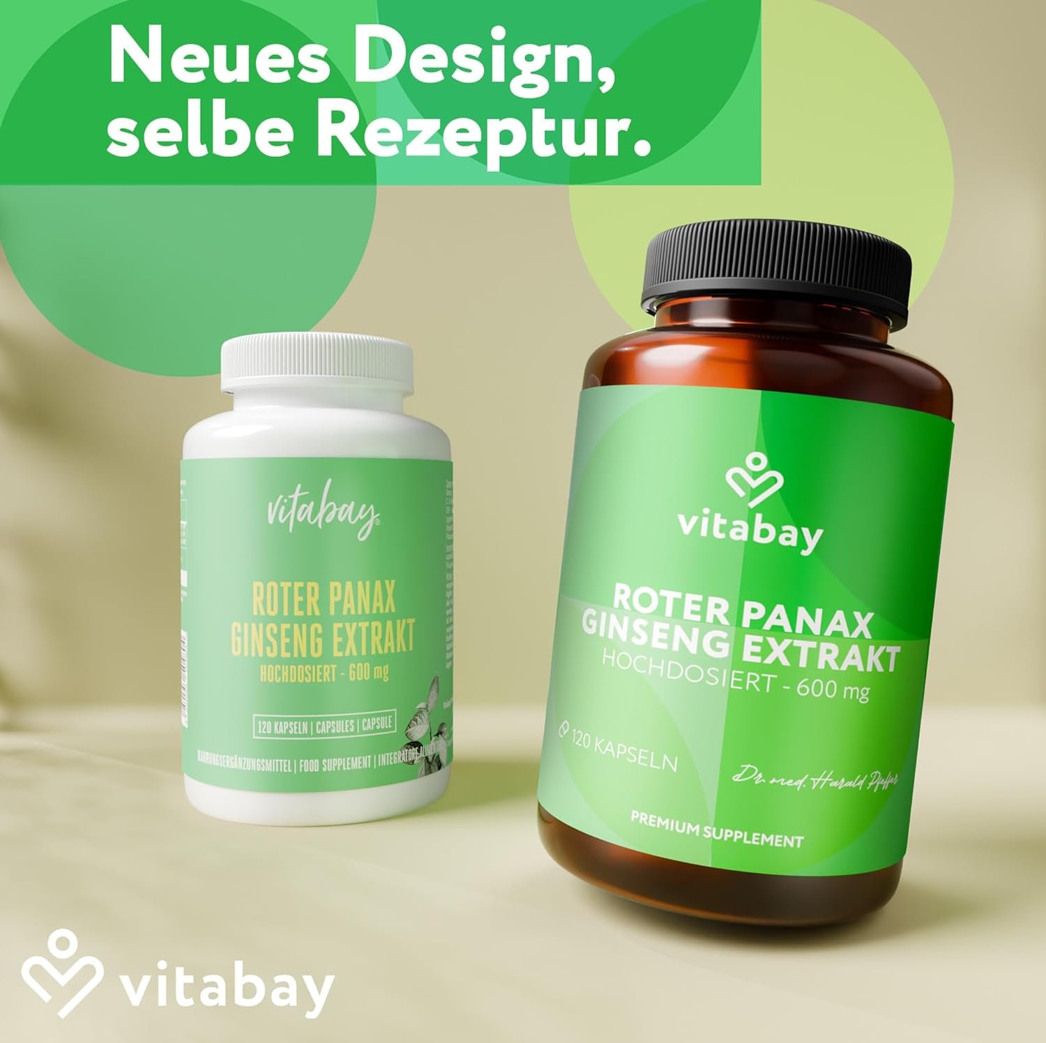 120 Roter Ginseng Kapseln – 600 mg hochdosiert mit 20 % Ginsenoside | Vitabay