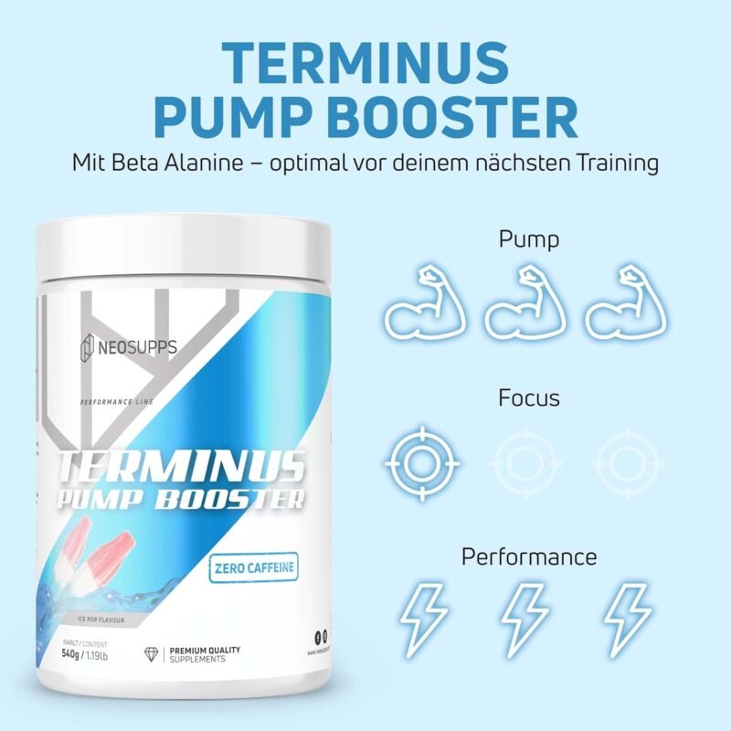 540 g Pre Workout Booster ohne Koffein Ice Pop – Fokus & Pump | NEOSUPPS