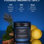 330g Sommernacht Duftkerze im Glas | Natürliche Sojakerze mit Patchouli-Duft & 2 Dochten | M&SENSE
