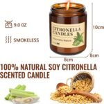 Citronella Kerze Outdoor Groß 3er Set | 240h natürliche Duftkerzen für Balkon & Terrasse | Auauraintt