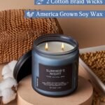 330g Sommernacht Duftkerze im Glas | Natürliche Sojakerze mit Patchouli-Duft & 2 Dochten | M&SENSE