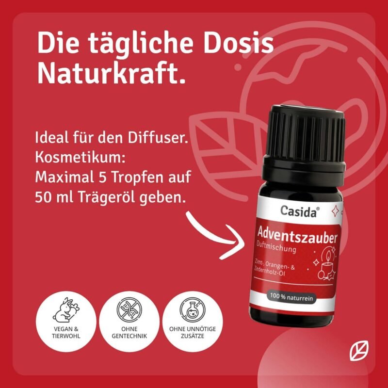 5 ml Casida Adventszauber Duftmischung | Warmer Weihnachtsduft mit ätherischen Ölen