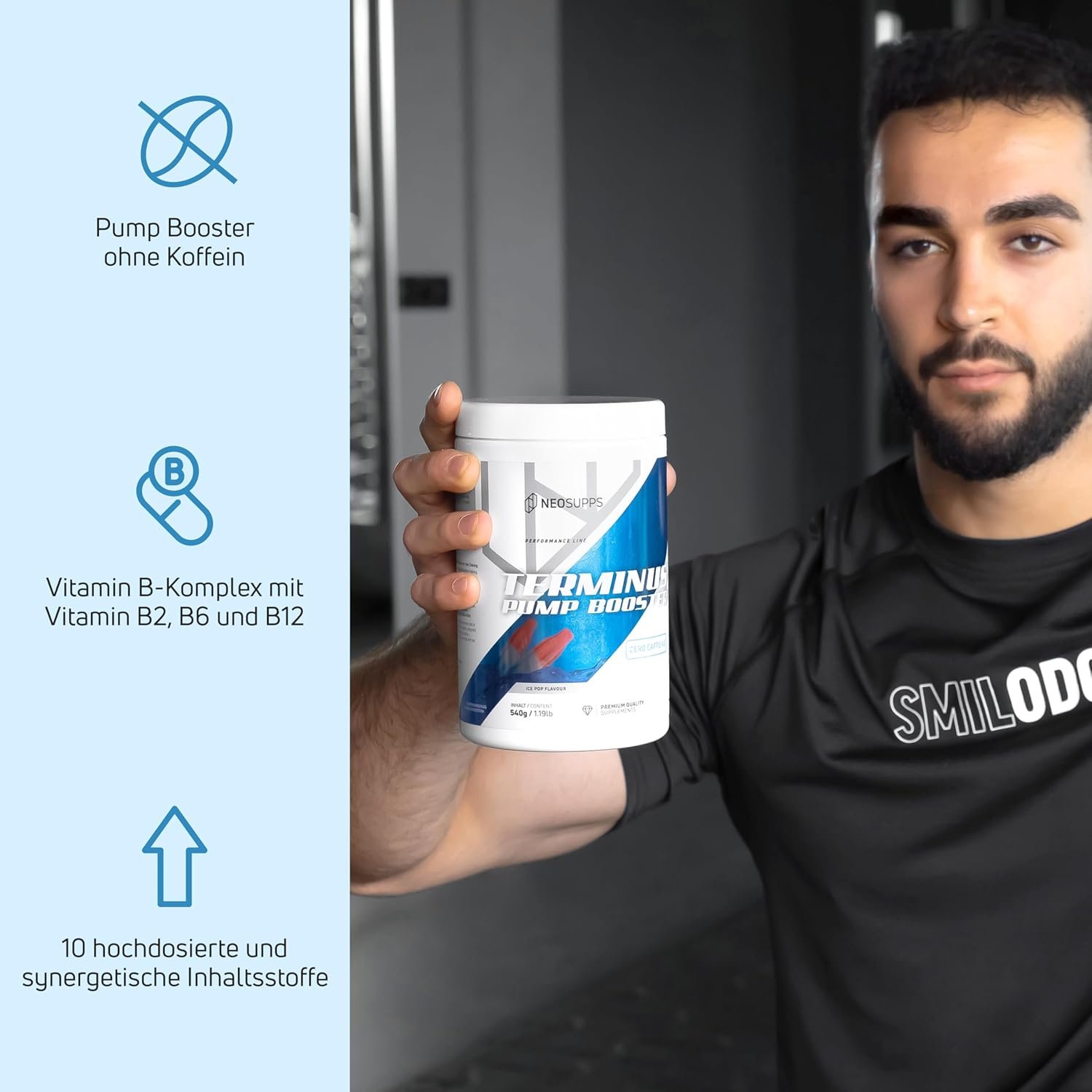 540 g Pre Workout Booster ohne Koffein Ice Pop – Fokus & Pump | NEOSUPPS