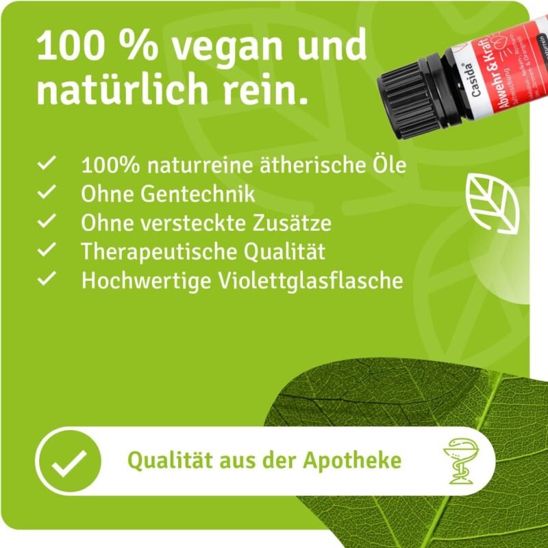 5 ml Casida Abwehr & Kraft ätherische Öle | Stärkende Duftmischung für das Immunsystem |Casida