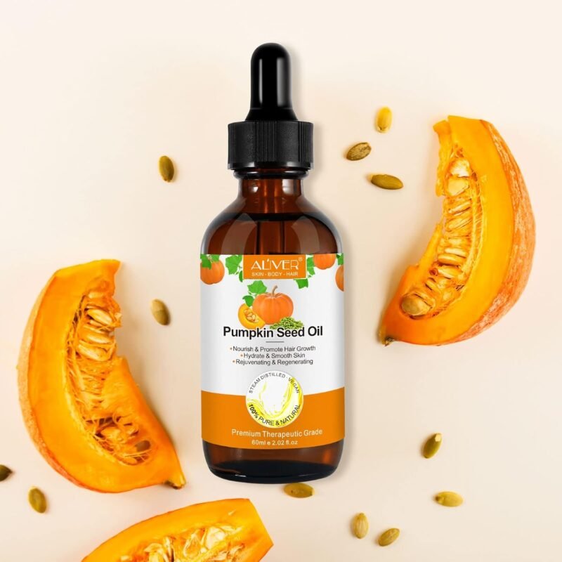 60ml Bio Kürbiskernöl für Haare – Kaltgepresst & pflegend | Aliver