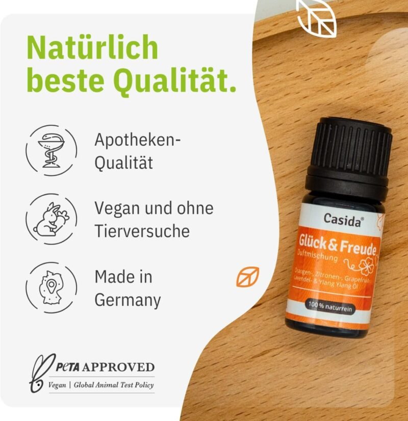 5 ml Glück & Freude Duftmischung | Ätherische Öle für gute Stimmung | Casida