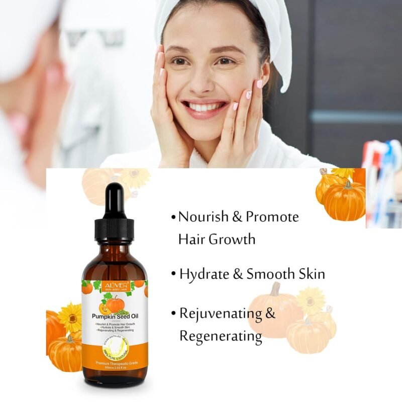 60ml Bio Kürbiskernöl für Haare – Kaltgepresst & pflegend | Aliver