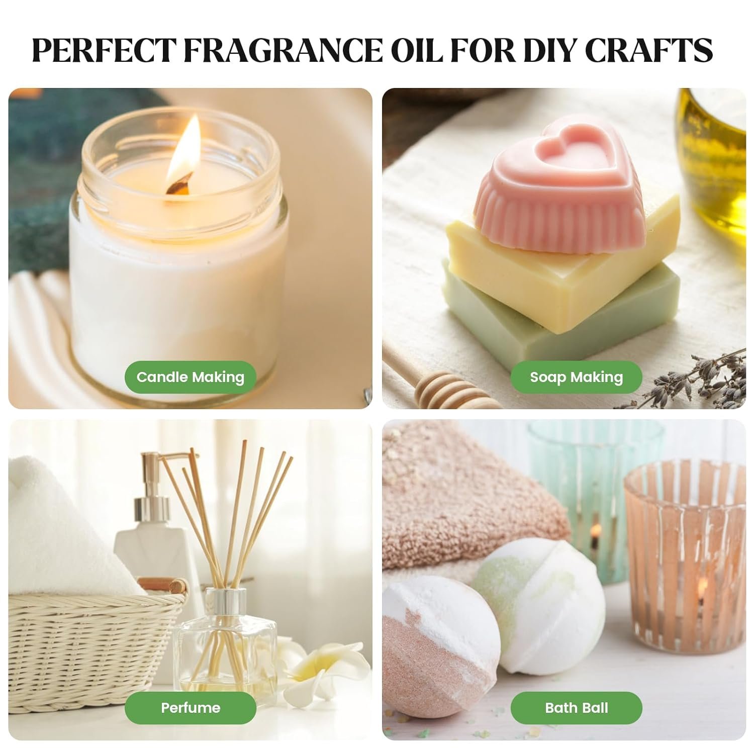 Ätherische Öle Set 18 x 10 ml | Duftöl-Mischung für Diffuser & Aromatherapie | HappyGoo