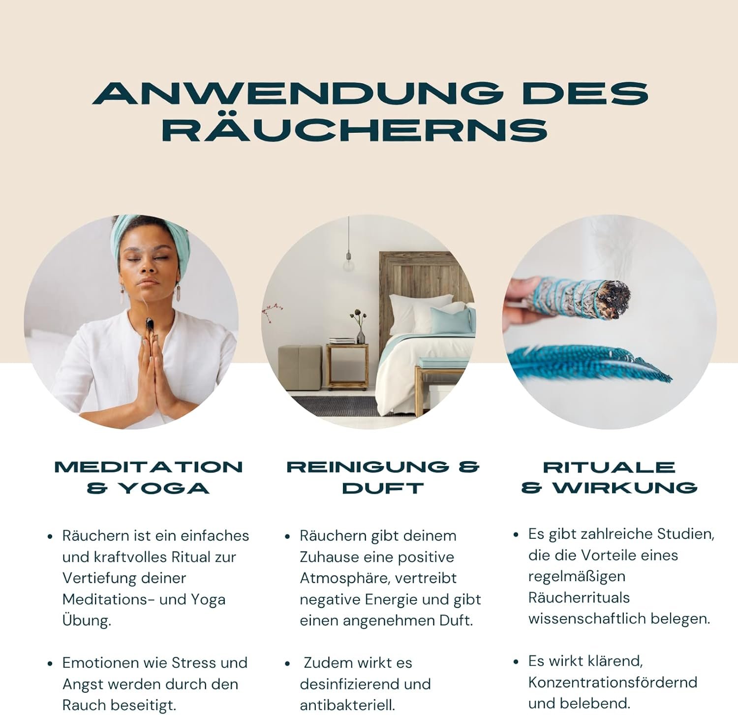 Räucherset Weißer Salbei – inkl. Palo Santo, Muschel & Anleitung | MyHappyGoods