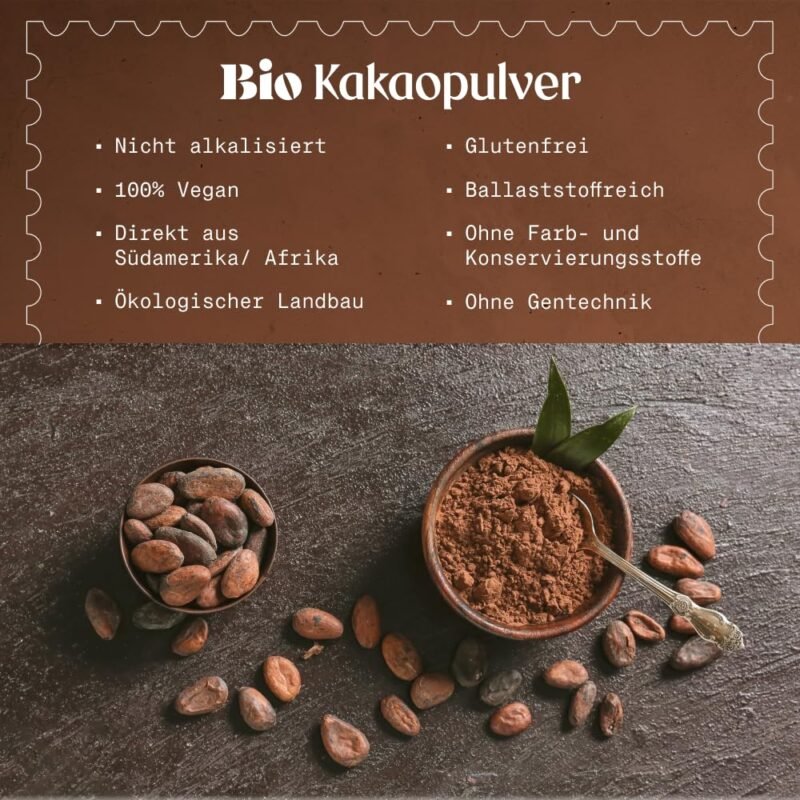 200 g Kakaopulver bio – Rohkostqualität, ungesüßt & geprüft | NaturaleBio