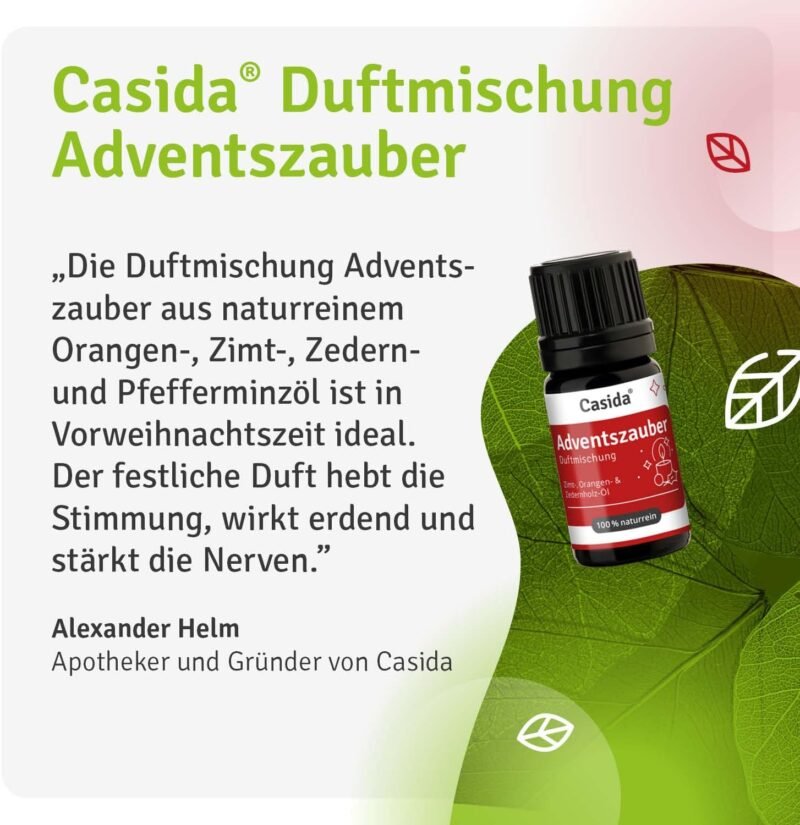 5 ml Casida Adventszauber Duftmischung | Warmer Weihnachtsduft mit ätherischen Ölen