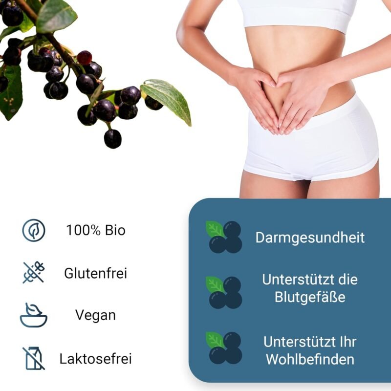 60 Synbiotikum Kapseln mit Maquibeeren – Probiotika & Präbiotika, bio & vegan | SUKO