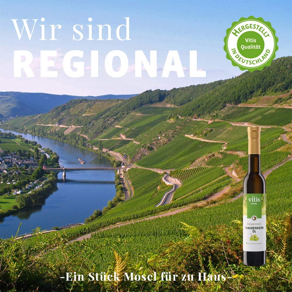 1L kaltgepresstes Traubenkernöl – Regional & vitaminreich | Vitis