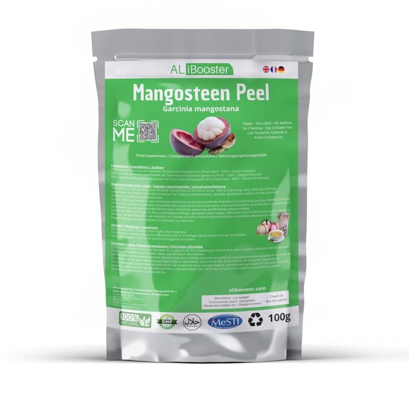 100 g Mangostan Pulver – 100 % naturrein, ohne Zusätze, vielseitig verwendbar | ALIBOOSTER