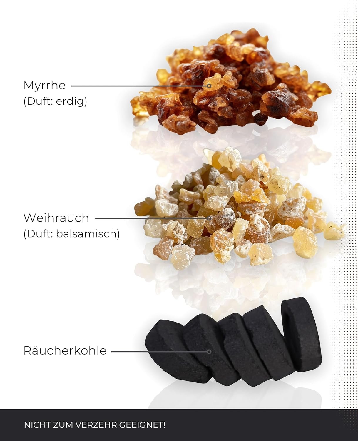 150g Weihrauch Myrrhe Set mit Räucherkohle – Granulat aus Harz für Rituale & Meditation | Incensera