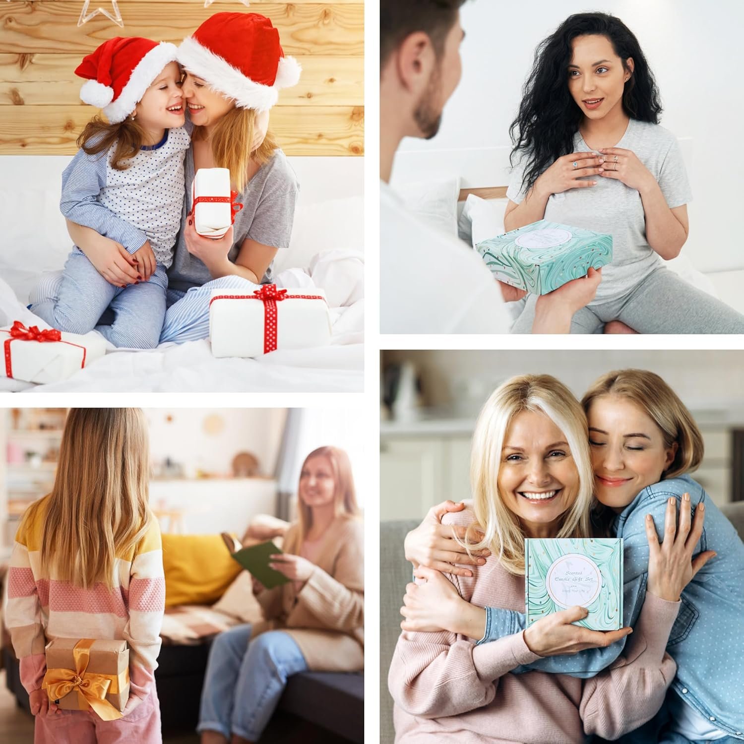 4er Pack Duftkerzen Geschenkset – Aromatherapie Kerzen aus Sojawachs zum Stressabbau | Ldumoduw