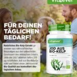 365 Bio Kelp Jod Tabletten – 200 µg natürliches Jod aus Braunalgen, vegan & hochdosiert | Vit4ever