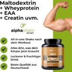 1500 g Post Workout Shake Eistee Pfirsich – mit EAA, Whey & Creatin | Alphavitalis