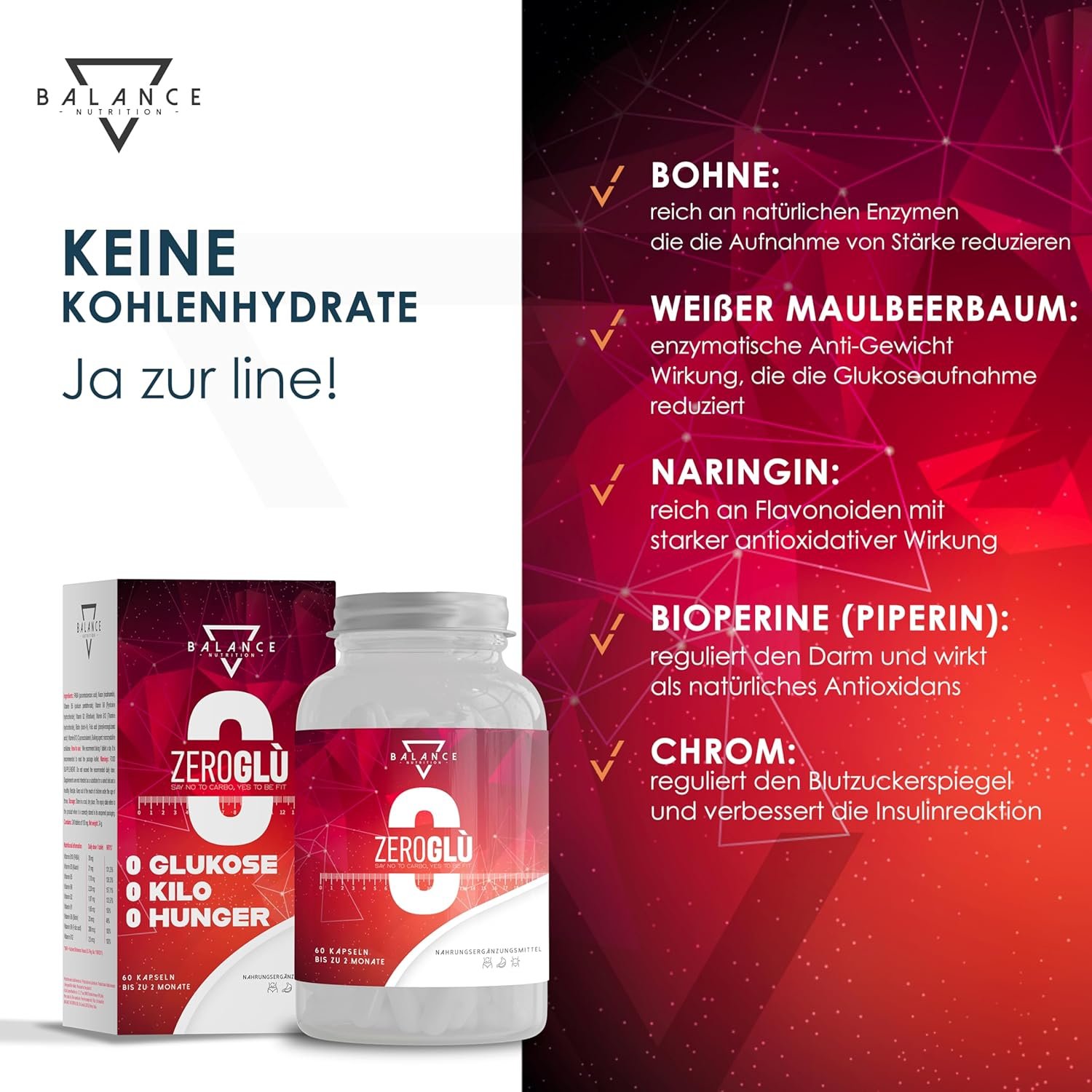 60 Stk. Fettverbrenner Detox Kapseln – Diät & Gewichtskontrolle | Balance Nutrition